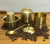 Puri Bartanwala Indian Peacock Brass South Indian Coffee Filter with Dabara Set - 250 ml
