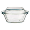 Femora Borosilicate Serving Bowl | Glass Casserole Set, Glass Bowl With Lid, Microwave Safe Bowl Set | 500 Ml