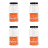 Femora Kitchen Storage Jars Clear Glass Jar With Steel Lid Air Tight Jar | 1000 Ml | Pack of 4 | Black Lid