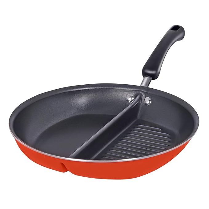 Meyer Non-Stick 30cm Divided Grillpan/Twin Pan/Breakfast Pan/Multi-Snack Pan