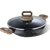 Bergner Ultimate Forged Nonstick 24 Cm Kadai With Glass Lid | 2 L Capacity