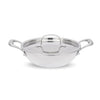 Fackelmann Triply Stainless Steel Kadai with Designer Lid 20 cm 1.5 litres Silver