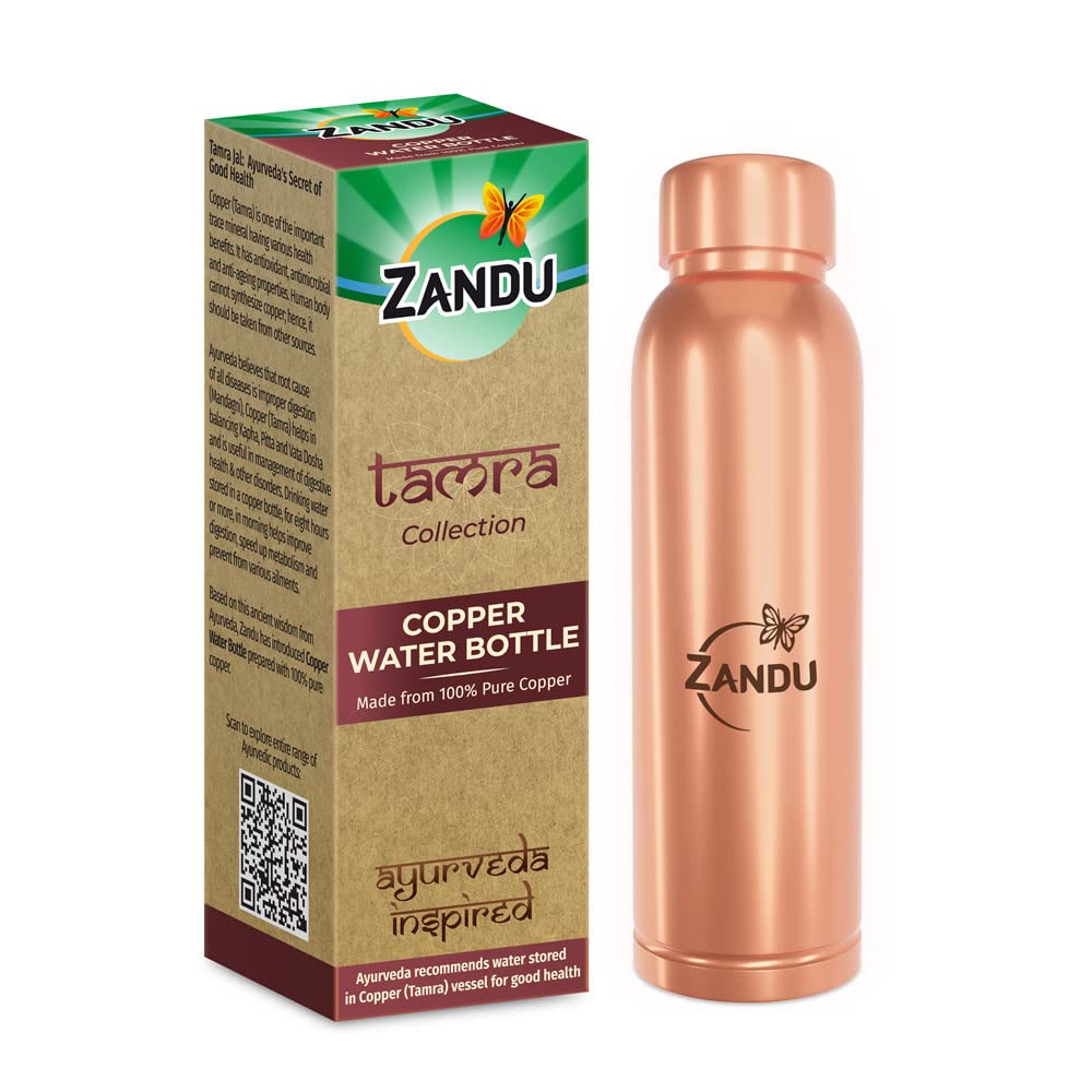 Zandu Copper Water Bottle - 950 ml