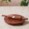 Foxwood Chakla Belan Set Diameter with Rolling Pin Sheesham Wood Eco-Friendly Rolling Board