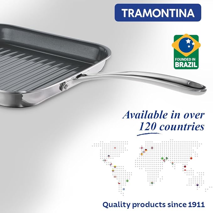 Tramontina Fusao Healthy Triply Ceramic 26cm Grill Pan