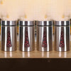 Femora Kitchen Storage Jars Steel Finish With See Through Window Jar | 1000 Ml | Pack of 4