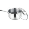 Prabha Tri-Ply Stainless Steel Hexa Cube Sauce Pan Included Lid 18cm 2.6L Non Stick Coating
