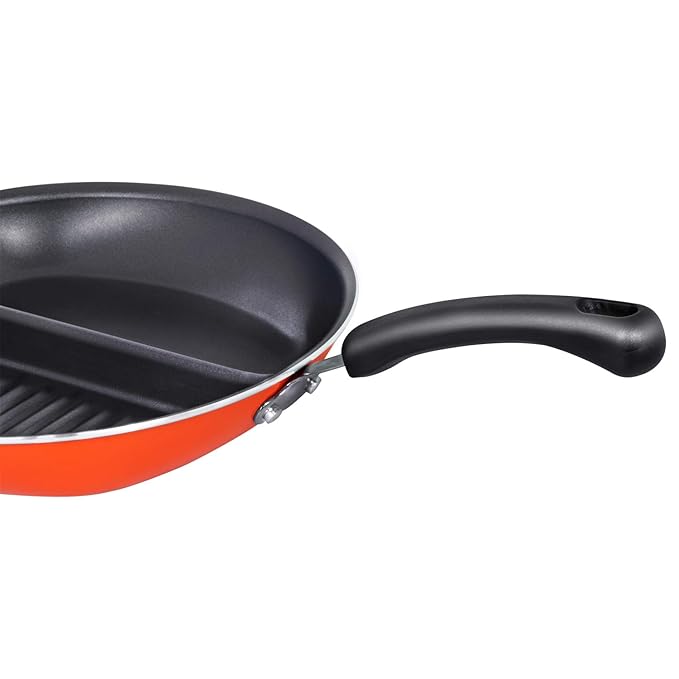 Meyer Non-Stick 30cm Divided Grillpan/Twin Pan/Breakfast Pan/Multi-Snack Pan