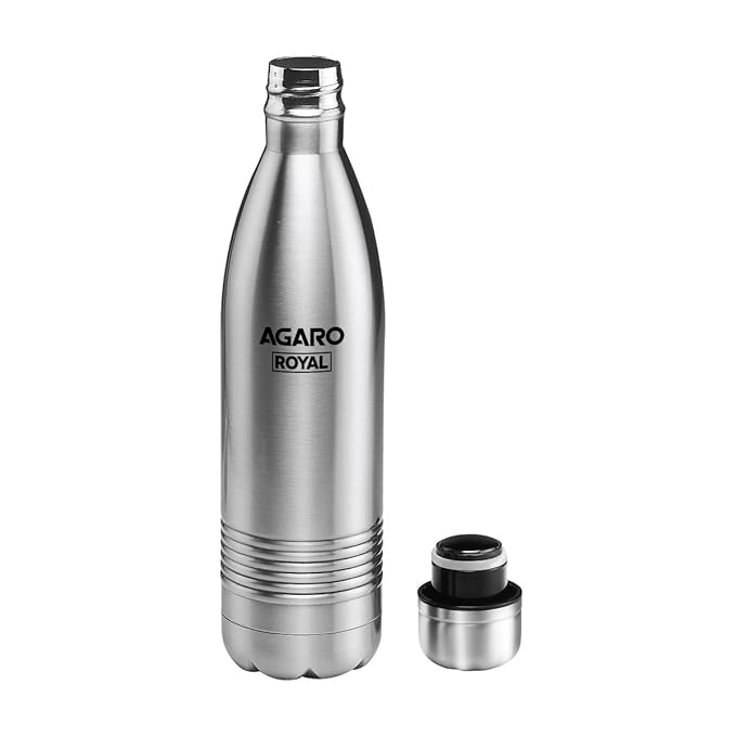 Agaro Royal Stainless Steel Vacuum Flask | 1000ml  Hot & Cold Up to 24 Hours