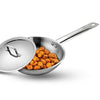 Solara Triply Stainless Steel Frypan with Lid 22 cm Gas Stove and Induction Friendly Frying Pan