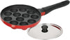 6th Planet Nonstick Paniyaram Pan 12 Pit  with Steel Lid