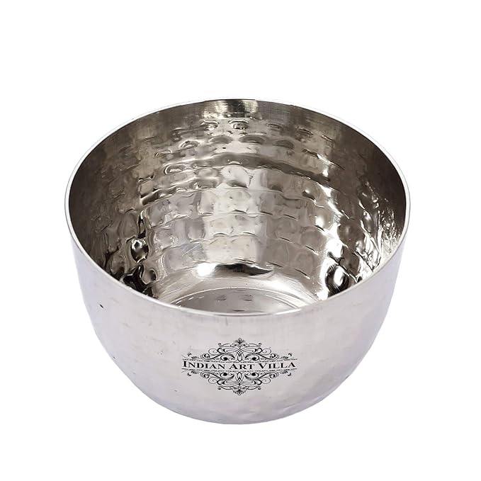 Indian Art Villa Stainless Steel Hammered Bowl - 100 gms