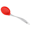 P-Plus International Silicone Spatula Versatile Tools Baking and Mixing Non-Stick Steel Skimmer Red