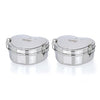 Sumeet Stainless Steel Apple Lunch Box/Tiffin Set of 2 Pcs| 650 ml Each