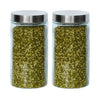 Femora Kitchen Storage Jars Borosilicate Glass With Steel Lid Air Tight Kitchen Jar and Container | 1600 ML | Pack of 2