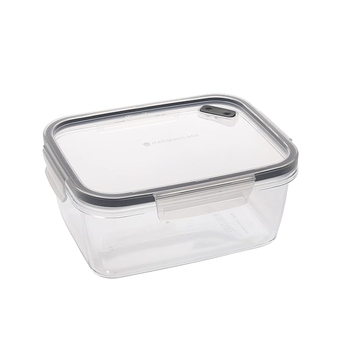 MasterClass Premium Eco-Snap Recycled Plastic Airtight Food Storage Container with Lid - 800 ml