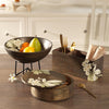 Ellementry Frangipani Wood Round Roti Box Casserole with Wooden Lid BPA Free Food Grade Kitchen Organizer