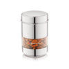 Human Hydro Stainless Steel Storage Container 500ml with Transparent Window Airtight Lid Glossy Finish