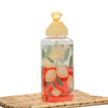 1 L Plastic Sipper Water Bottle | Non-Toxic, Leak Proof | Flip-Top Lid & Straw | Leaf Print