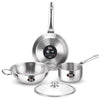 Milton ProCook Stainless Steel Sandwich Bottom 4 Pcs Induction Kitchen Set