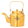 Indian Art Villa Brass Tea Kettle Pot Inside Tin Lining for Serving Tea Coffee - 250 gms