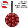 Tuffware Non-Stick Appam Patra 12 Cavity, Stainless Steel Lid, Big, With Handle