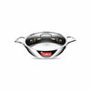 Camro Triply Artisian Kadhai With Lid 24 cm 2.4 Liters kadhai Steel Stainless Kadhai For Deep Frying