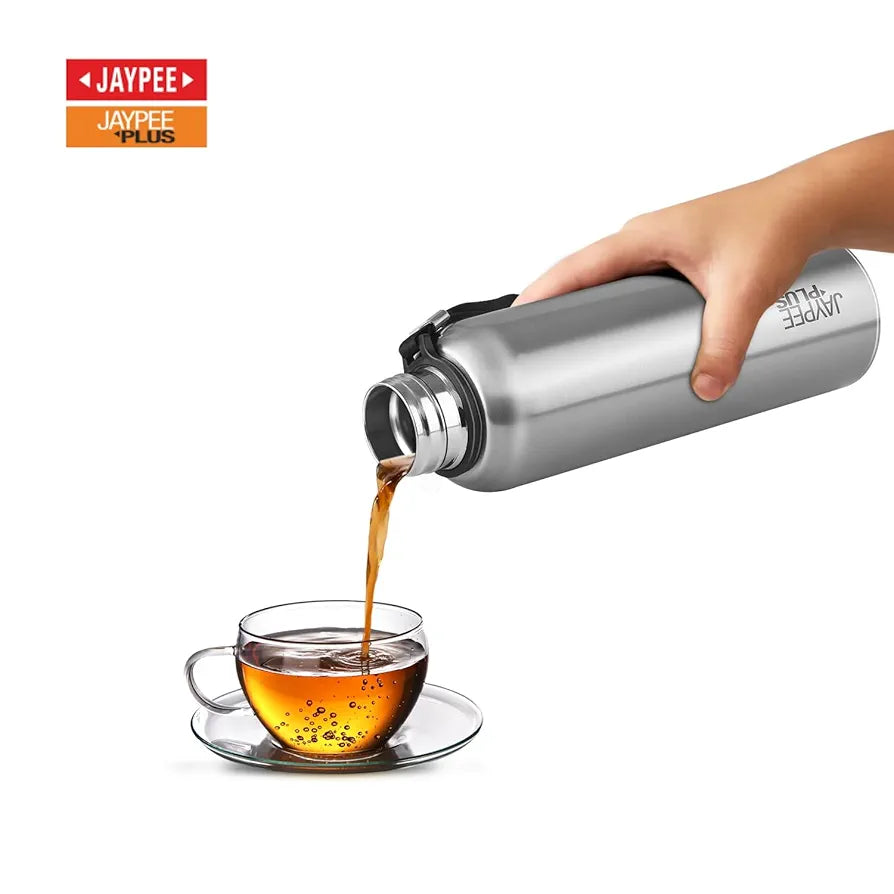 Jaypee Plus Vogue Stainless Steel Double Wall Thermosteel 650 ml Water Bottle ISI Certified Vaccum Insulated 24 hr Hot and Cold Water Bottle|Anti Skid Leakproof Bottle Office, Gym,Trekking,Matt
