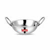 Camro Triply Round Bottom Kadhai 14 No, 3 Liters Stainless Steel Lid for Curry StirFry DeepFry
