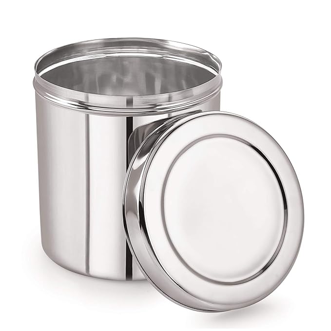 Neelam Stainless Steel Deep Dabba/Storage Containers | 1400 ml 1 Piece