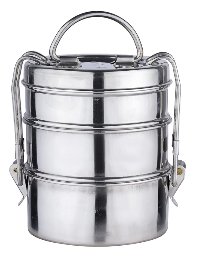 Neelam Clipper Stainless Steel Tiffin Box Set, 3 Container - 390 gms