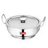 Camro Kadhai Induction Bottom with Lid 1.8 Liters kadhai Steel Stainless Kadhai for Deep Frying