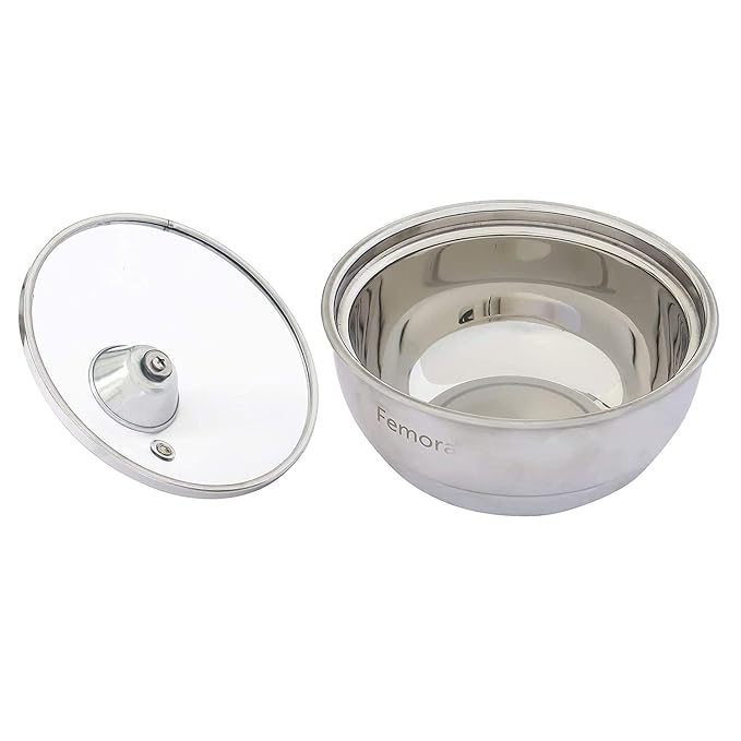 Femora Stainless Steel Solid Bowl | 500 Ml | Set of 3