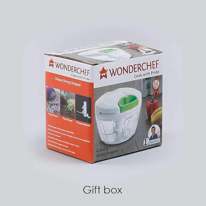 Wonderchef String Plastic Chopper (White) | Set of 2