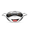 Camro Tripro Triply Signature Kadhai with lid 18 Cm 1 Liters Capacity Stainless Steel Lid for Curry