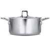 Milton Pro Cook Triply Stainless-Steel Casserole Handi/Stock Pot/Biryani Pot with Lid 20 cm, 3 Litre - 1870 gms