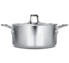 Milton Pro Cook Triply Stainless-Steel Casserole Handi/Stock Pot/Biryani Pot with Lid 22 cm, 4 Litre - 1770 gms