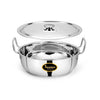 Kanshitas Heavy Gauge Stainless Steel Induction Bottom Kadai with Lid 5.2 Liter Capacity