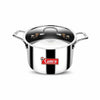 Camro Triply Artisian Serving Pot with Lid 16 No 4.2 Liters Induction Friendly Dishwasher Safe