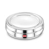 Avias Stainless Steel Spice Box Masala Dabba Spice Box For Kitchen Deluxe Steel Lid Small 175 ml Silver