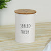 Femora Kitchen Storage Jars Tin Jar With Wooden Lid Air Tight Jar | 900 Ml | Set of 2