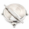 Todayhealth Tonourish Stainless Steel Round Polpat-Roti Roller Chakla-Belan Rolling Pin Set Silver