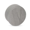 Anko MDF Round Coaster Set of 6 Reversible Tea Coffee Coasters Grey 10cm Dining Table