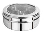 CDM Solitaire Stainless Steel See Thru Masala  Box for Kitchen Spice Organiser With 7 Containers