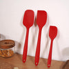 P-Plus International Silicone Spatula Set 3 Piece Set Red Baking Spoon & Spatulas