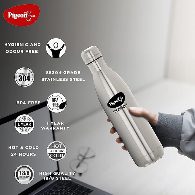 Pigeon By Stovekraft Aqua Therminox Stainless Steel Vaccum Insulated Water Bottle - 750 ml