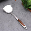 Pepplo Wok Spatula Stainless Steel Spatula with Heat Resistant Plastic Handle