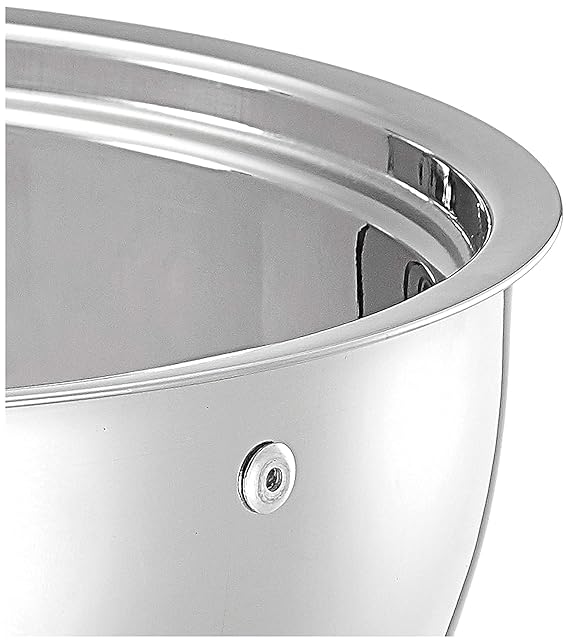 Femora Stainless Steel Double Wall Insulated Curry Server Curry Bowls | 900 Ml | Silver | Medium Serving Size