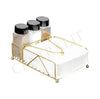 CentraLit Napkin Holder for Dining Table with 3 Bottles Salt and Pepper Shakers Napkin Holder Gold