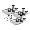 Sumeet Square Stainless Steel Heavy Gauge Mirror Finish Dinner Set of 15 Pc